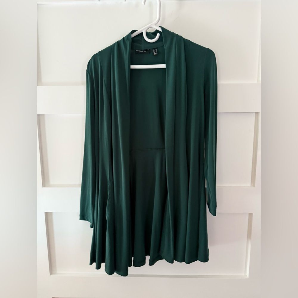 Susan Graver Deep Green Everyday Cardigan